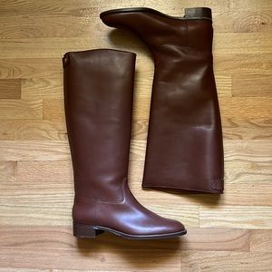 NWT J.Crew Field Leather Riding Boot with Extended Width Calf